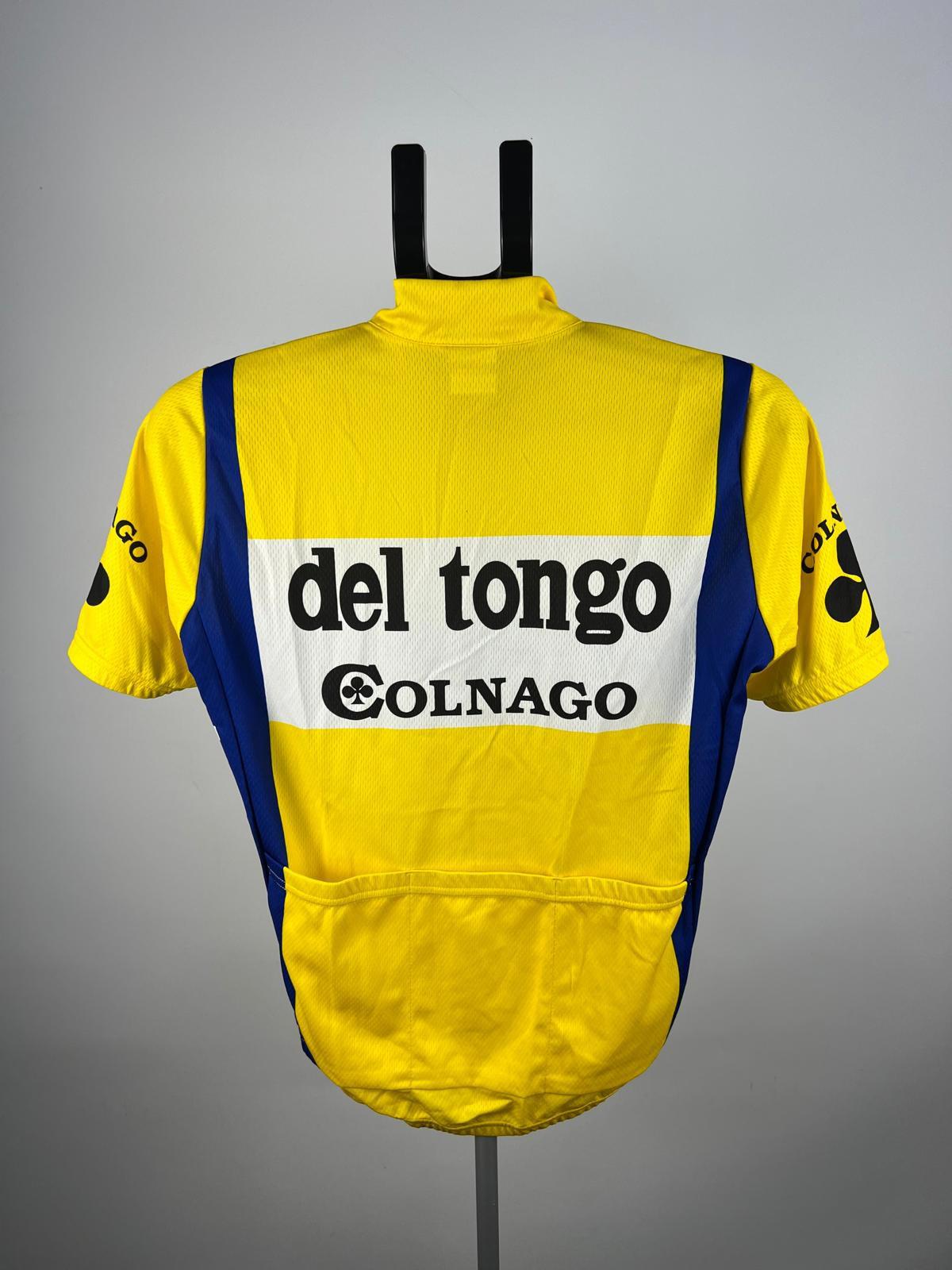 Santini Del Tongo Colnago Cycling Jersey - Yellow/Blue - Size S