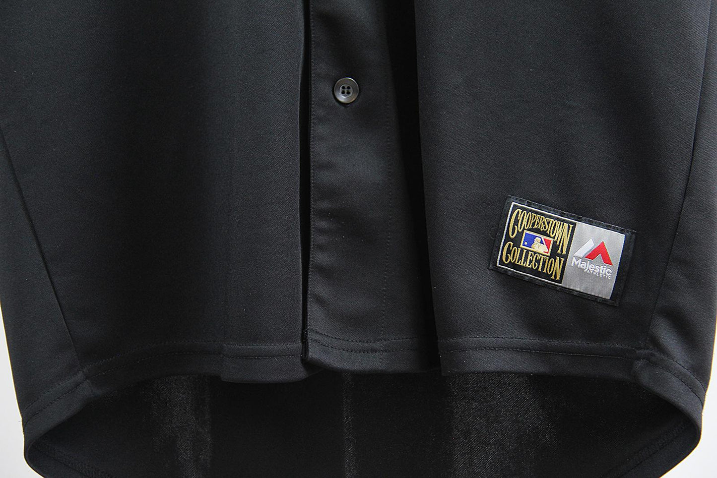 New York Yankees Black Button-Up Jersey - MLB Cooperstown Collection