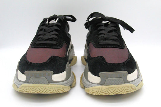 Balenciaga Triple S Sneakers – Black & Burgundy – Size EU 41