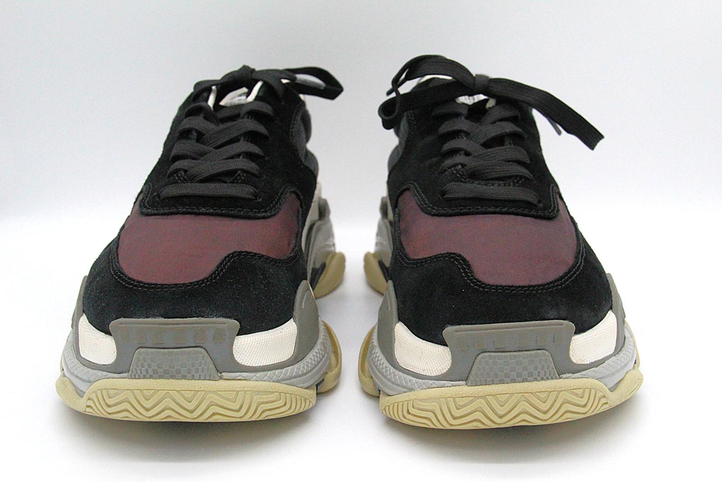Balenciaga Triple S Sneakers Black and Burgundy Size EU 41