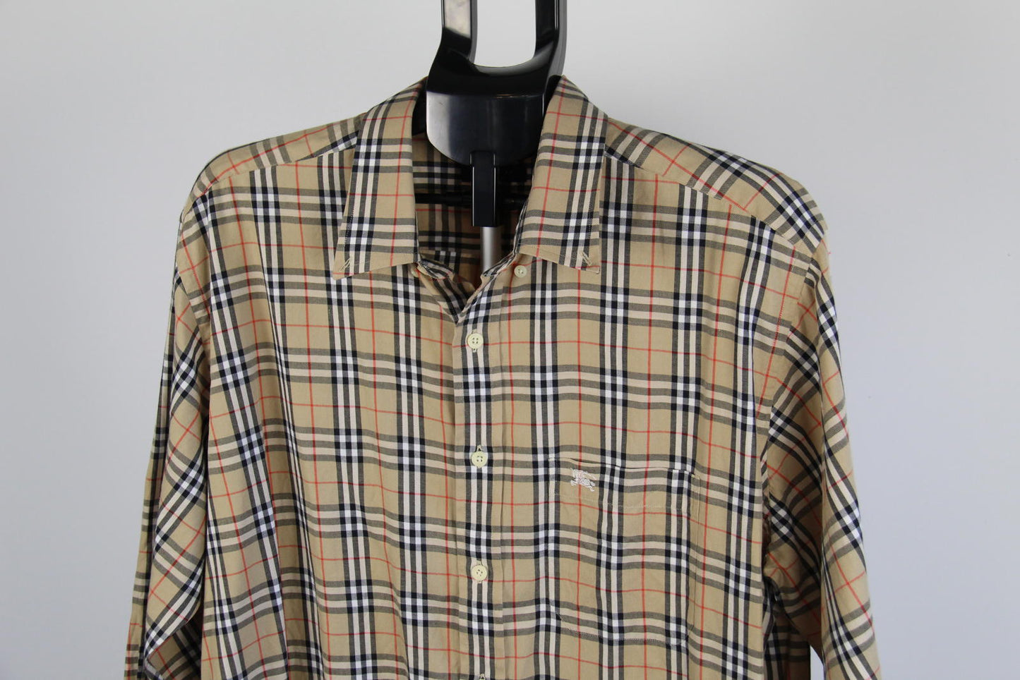 Burberry London Men’s Classic Nova Check Long Sleeve Shirt – Size XL