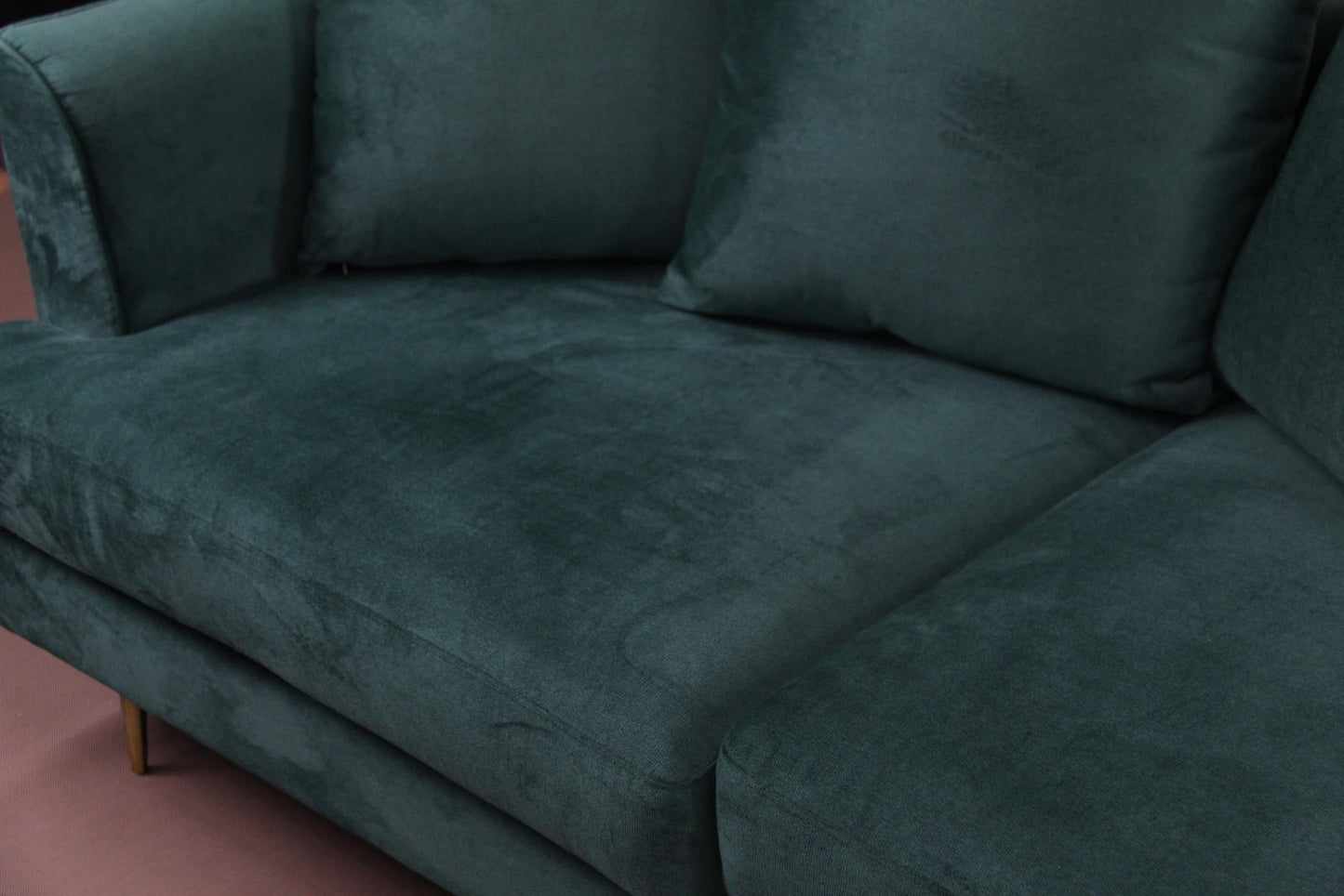 Luxury green velvet 3-seater lounge