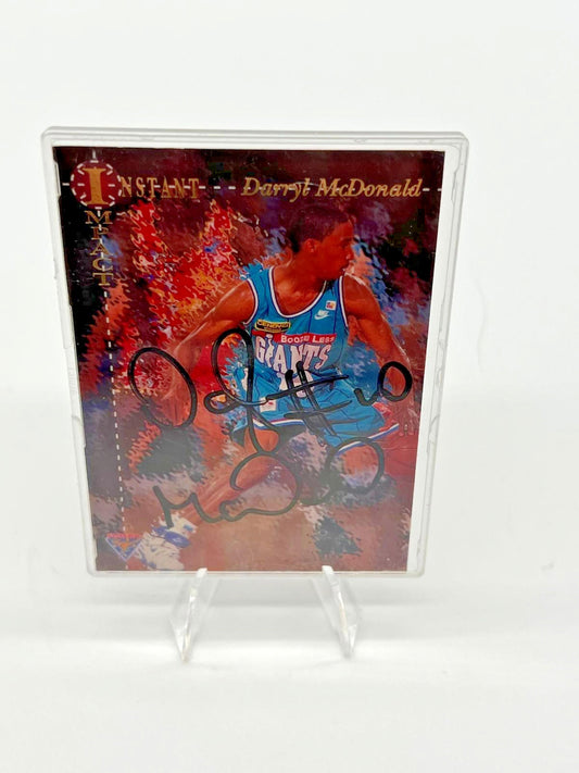 1995 Futera NBL Instant Impact Darryl Mcdonald Signed Sample