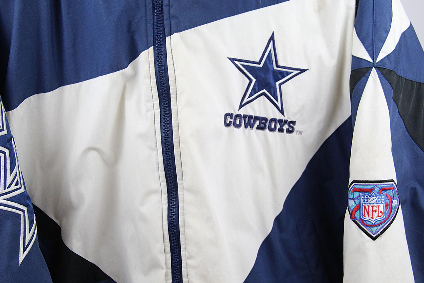 Vintage Dallas Cowboys Jacket - Bold Blue & White Design