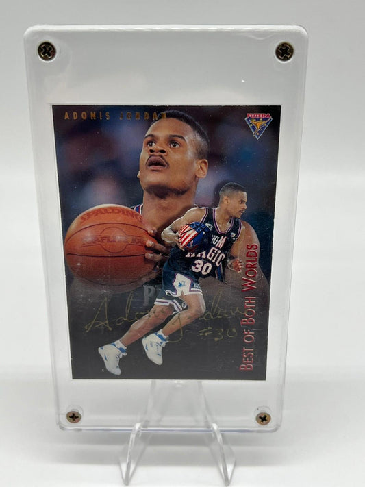 1994 Futera NBL Best of Both Worlds Adonis Jordan Card Sample SIGNED
