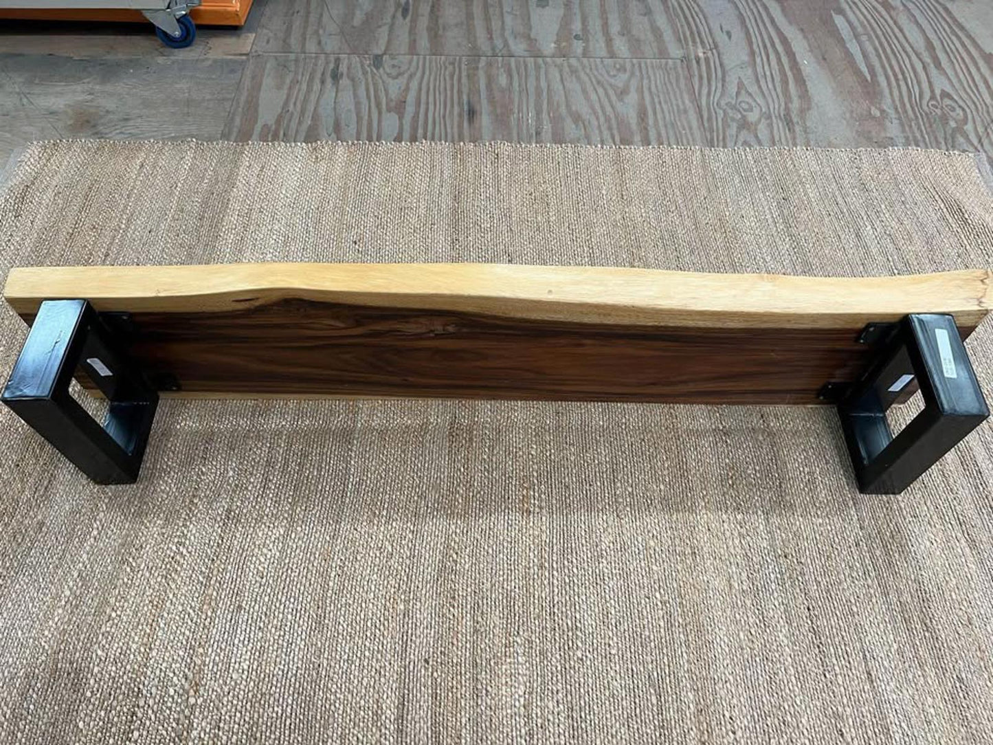 Black walnut hardwood live edge low benches