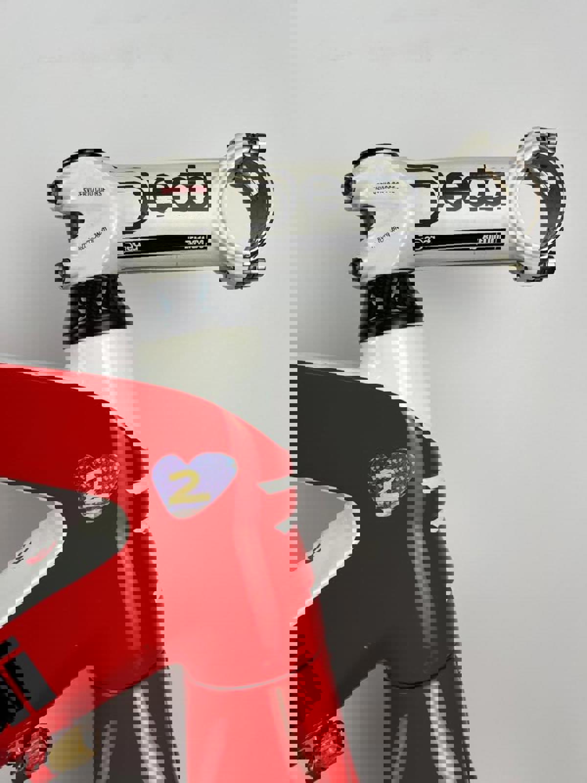 Dedacciai Assoluto Carbon Road Bicycle Frame + Fork (ISP, Red/White)