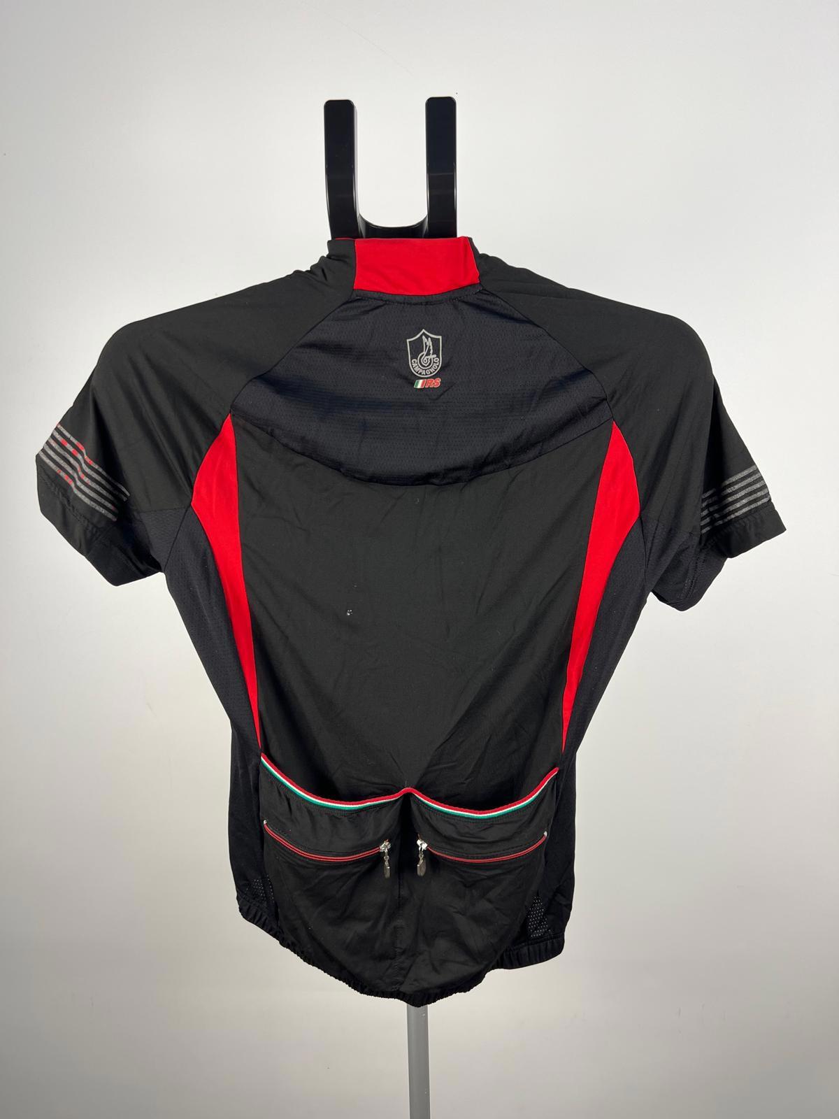 Campagnolo RS Cycling Jersey S Black/Red Full Zip Short Sleeve