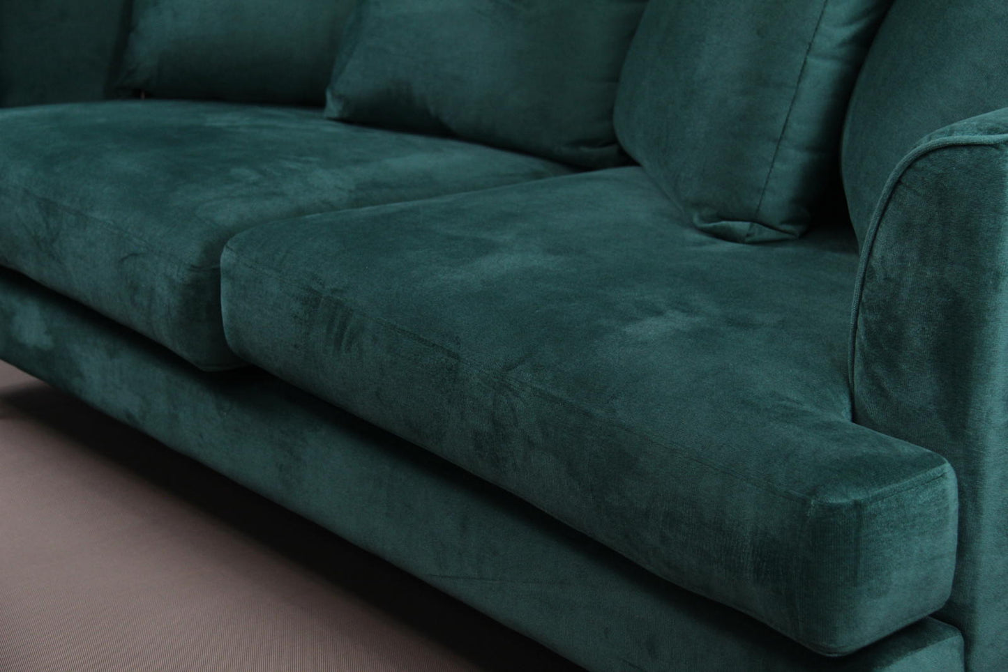 Luxury green velvet 3-seater lounge