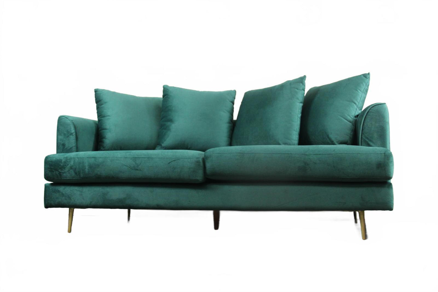 Luxury green velvet 3-seater lounge