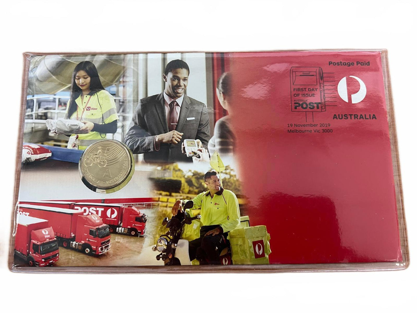 2019 PNC AUSTRALIA POST WITH $1 A COIN