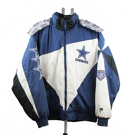 Vintage Dallas Cowboys Jacket - Bold Blue & White Design