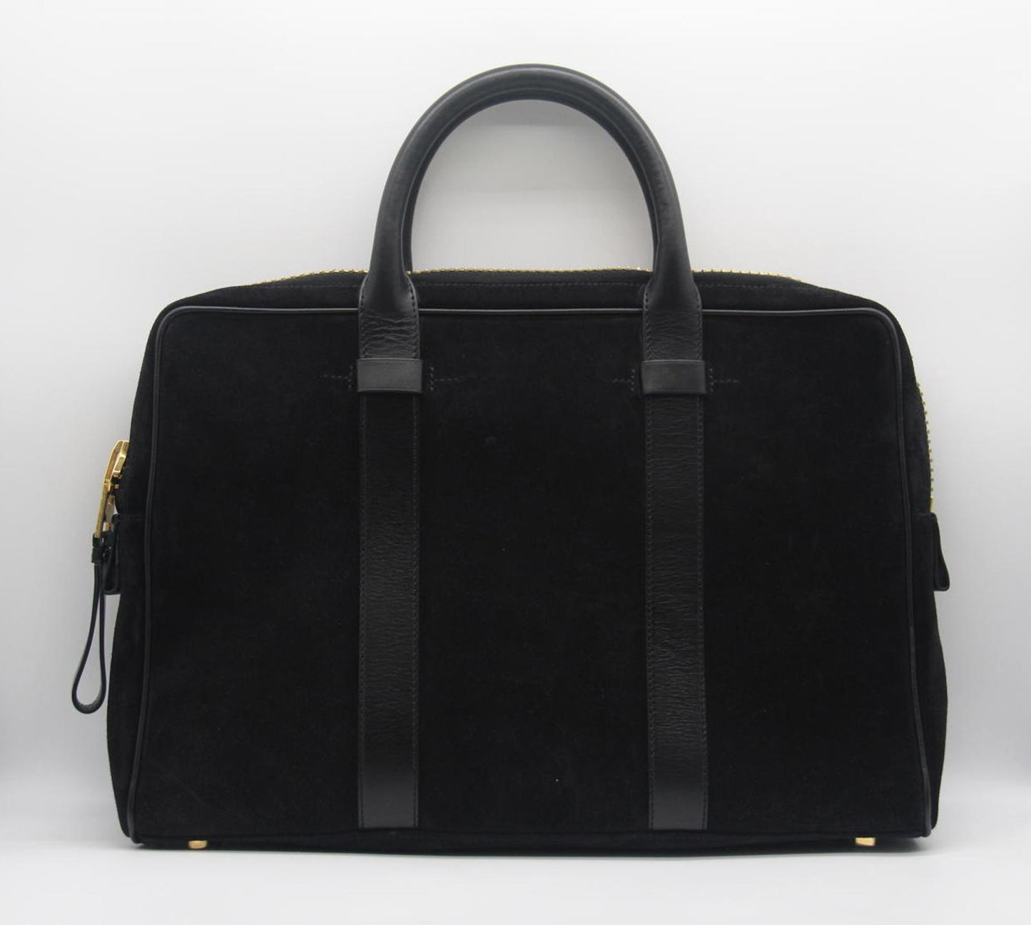 Tom Ford Black Suede Briefcase Bag (H0221T)