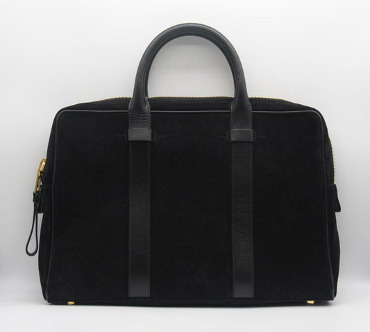 Tom Ford Black Suede Briefcase Bag (H0221T)