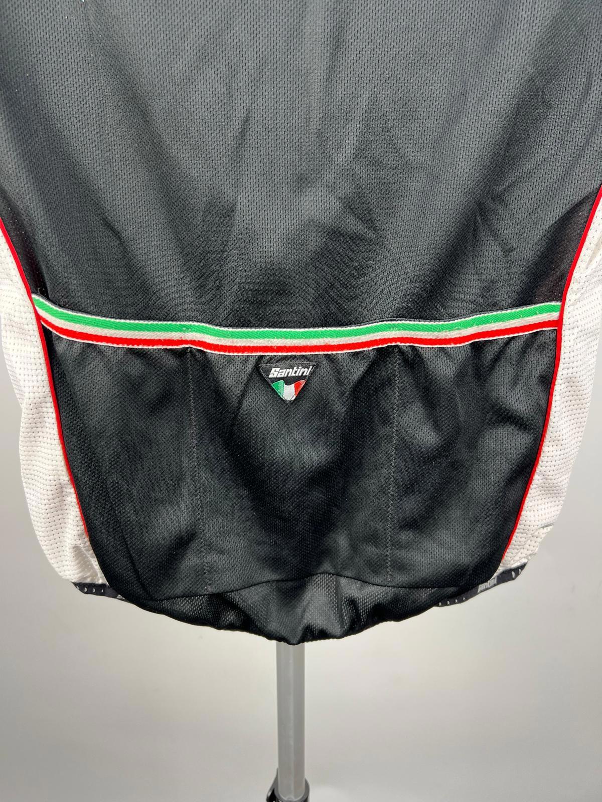 Santini SMS Cycling Jersey - XS - Black/Red/White - Full Zip - Made in Italy