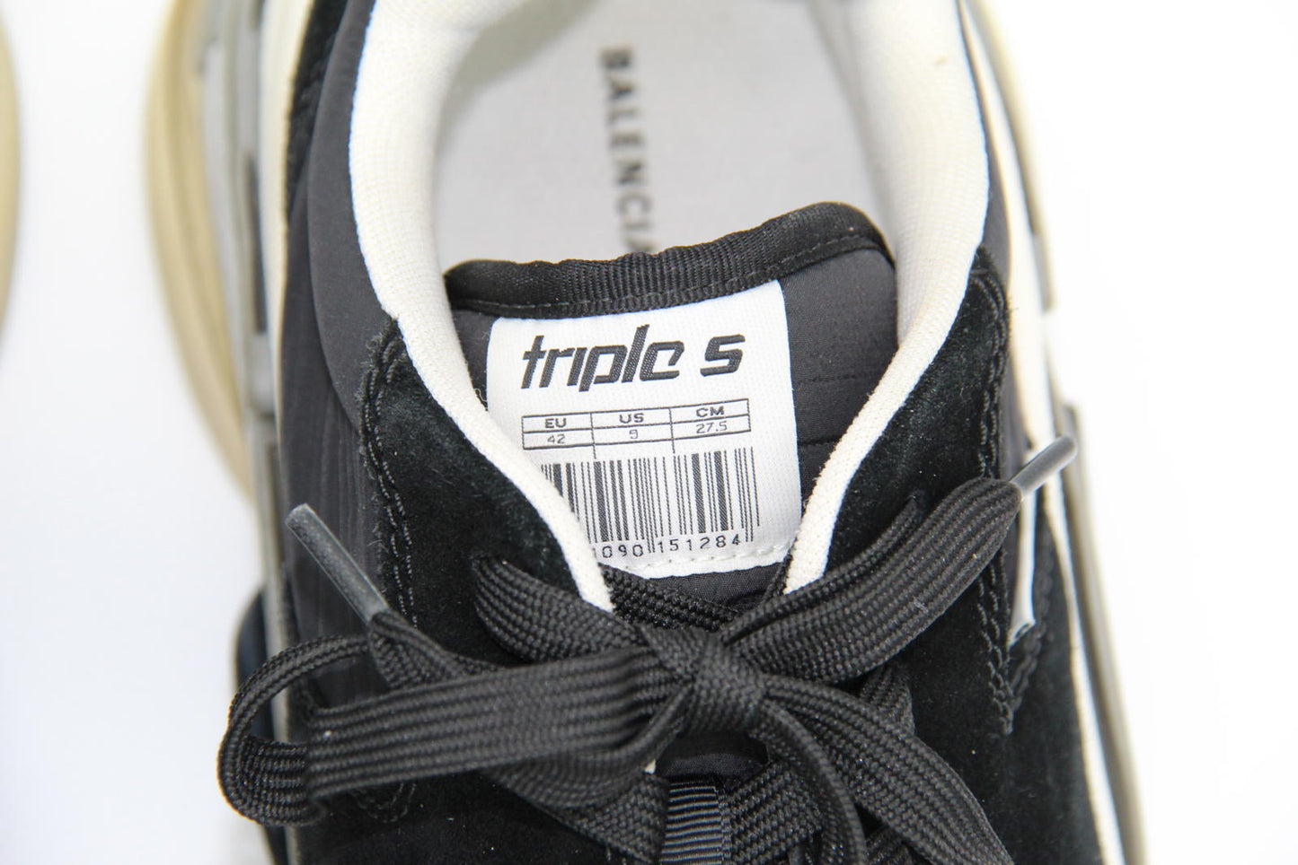 Balenciaga Triple S Sneakers Black and Burgundy Size EU 42