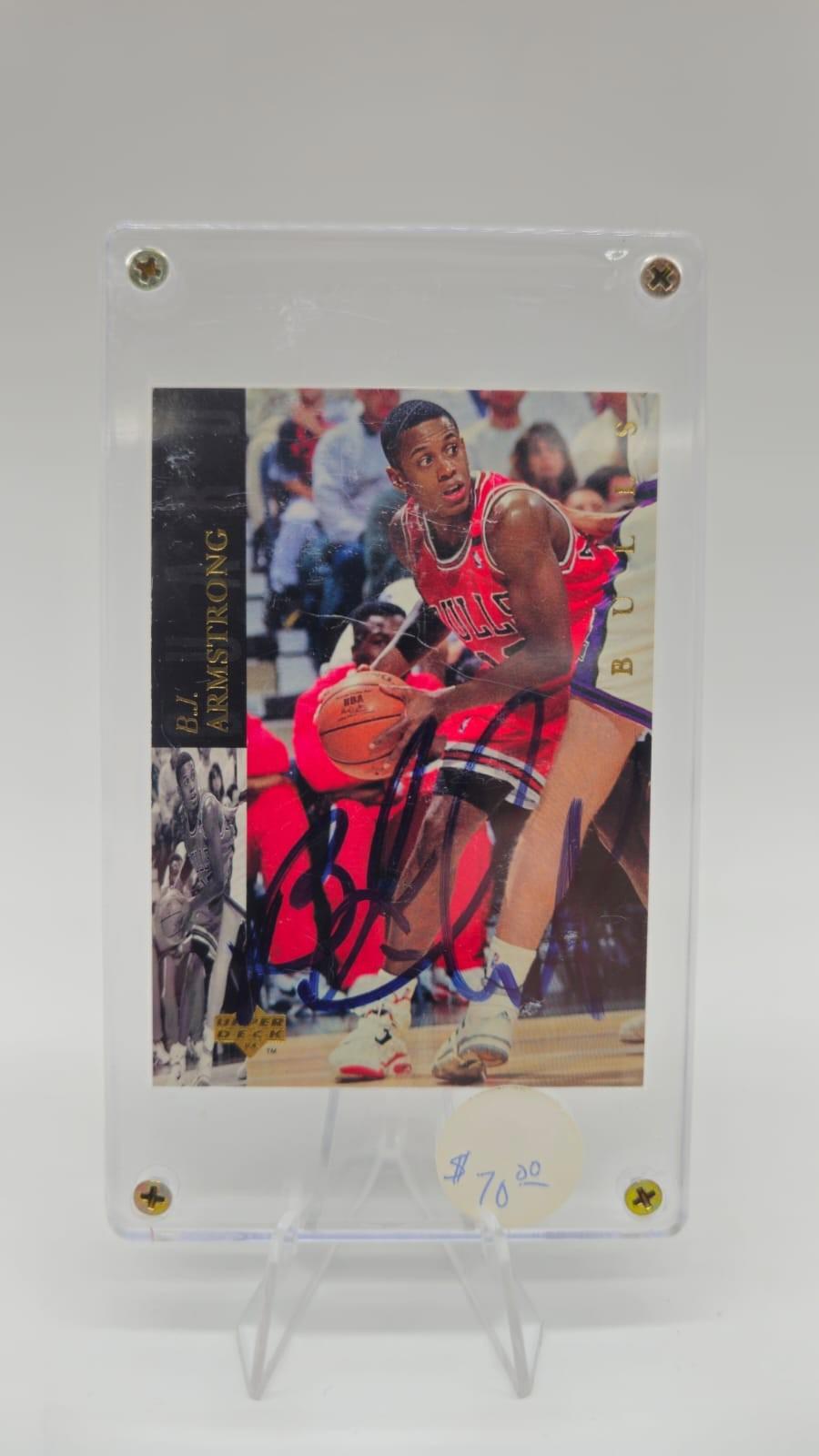 1994 B.J. Armstrong Upper Deck Chicago Bulls Autograph Card #95