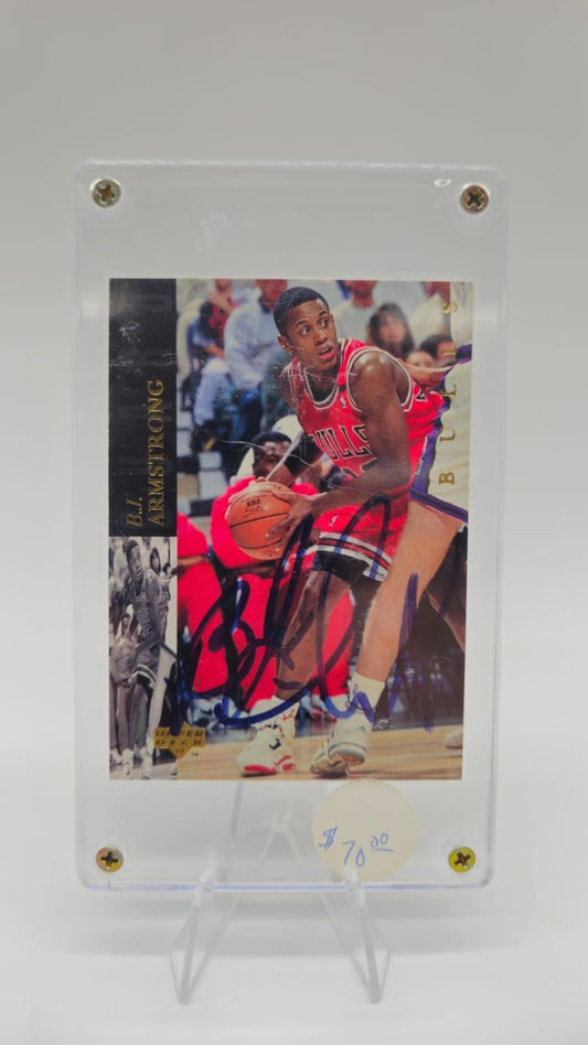 1994 B.J. Armstrong Upper Deck Chicago Bulls Autograph Card #95