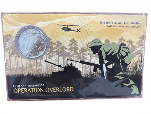 2021 50c Uncirculated Coin - 50th Anniversary of Operation Overlord PNC
